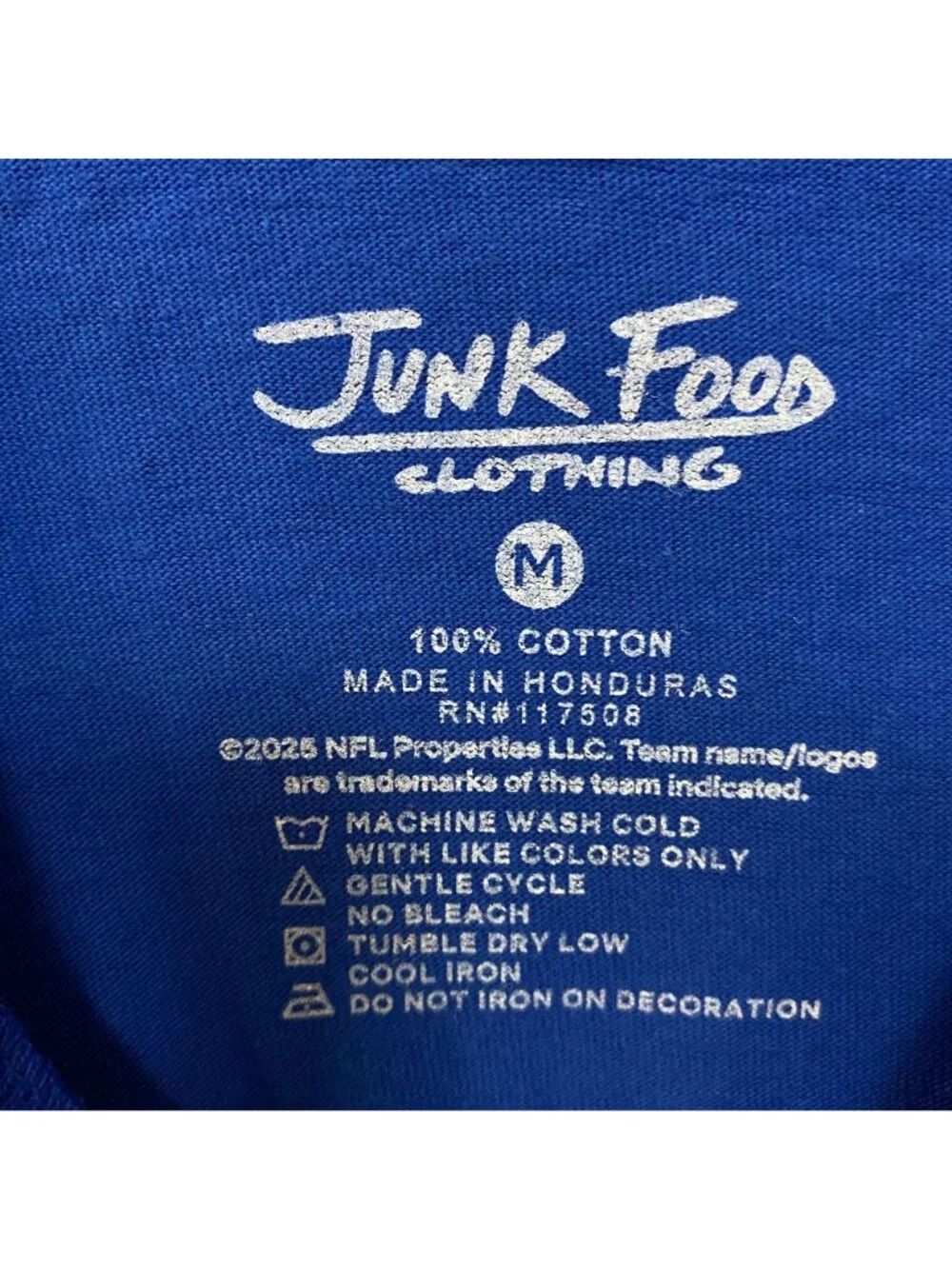 Junk Food Clothing New York Giants Checkdown Flea Market Tee Medium